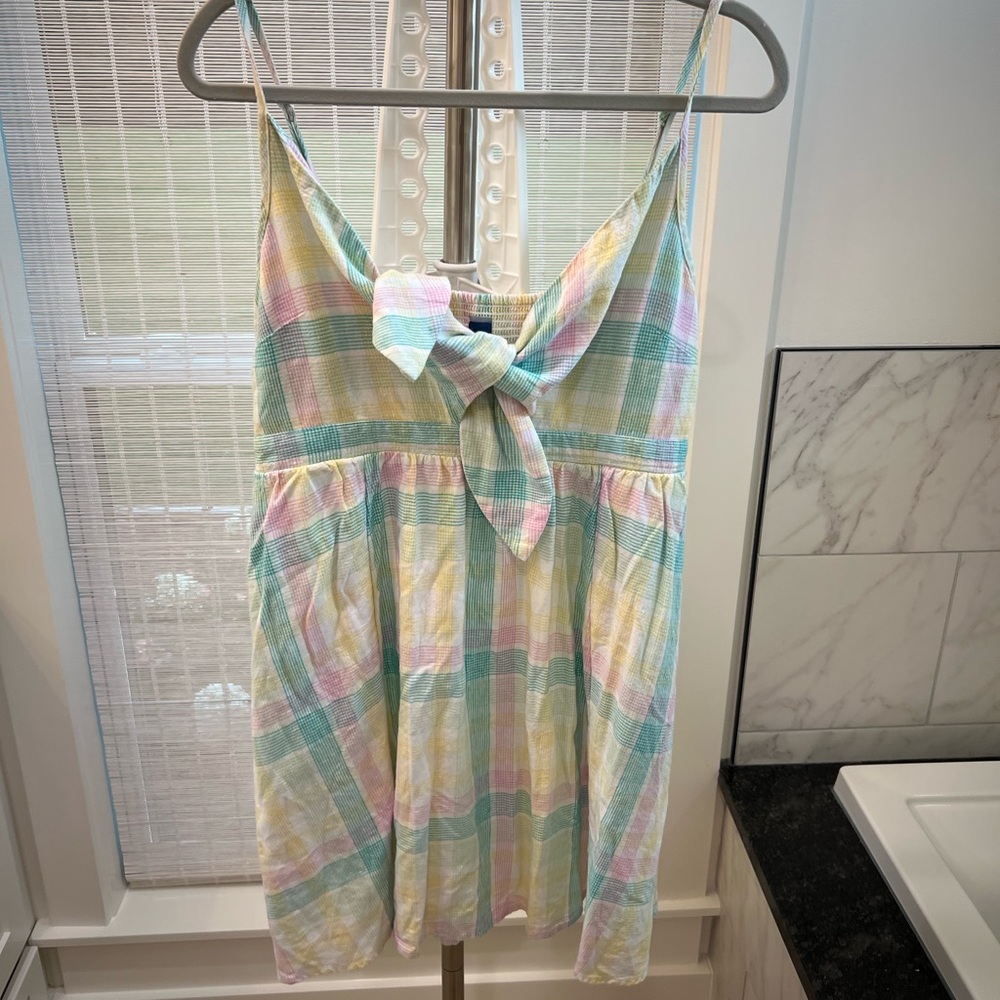 Old Navy Pastel Plaid Mini Dress